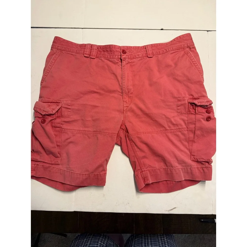 Polo Ralph Lauren Mens Classic Cargo Shorts Salmon Red Cotton Chino Size 44